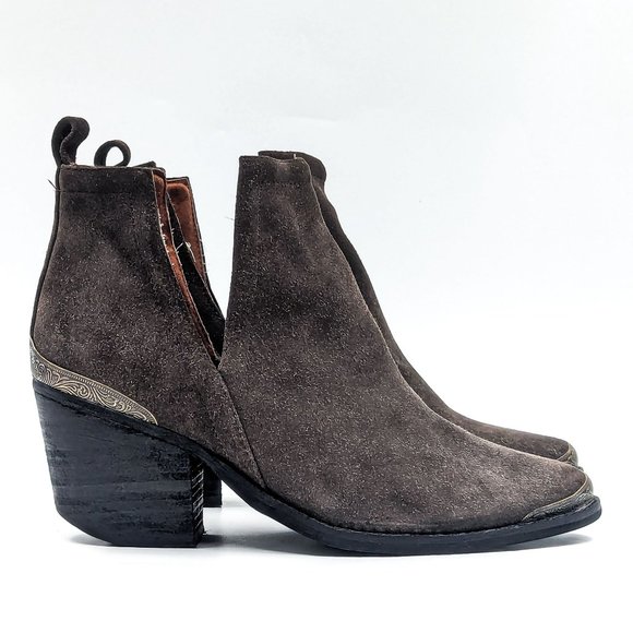 Jeffrey Campbell Cromwell Women Green Suede Western Low ankle boots size 7.5 - Picture 11 of 12